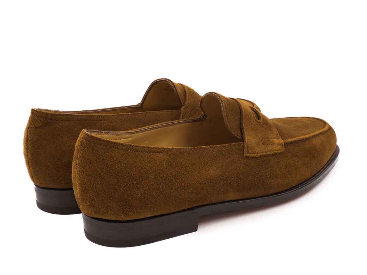 Suede | Penny Loafers<John Lobb Lopez Parisian Brown Suede