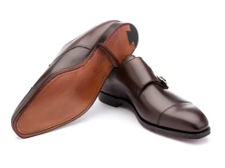 Monk Straps<Crockett & Jones Lowndes Dark Brown Burnished Calf