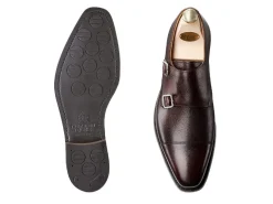 Rubber Soles | Monk Straps<Crockett & Jones Lowndes Dark Brown Pebble Grain [PRE-ORDER]