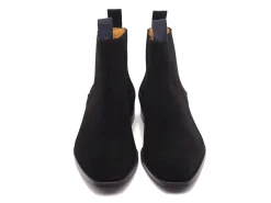 Elastic Sides | Boots<Crockett & Jones Maitland Black Calf Suede