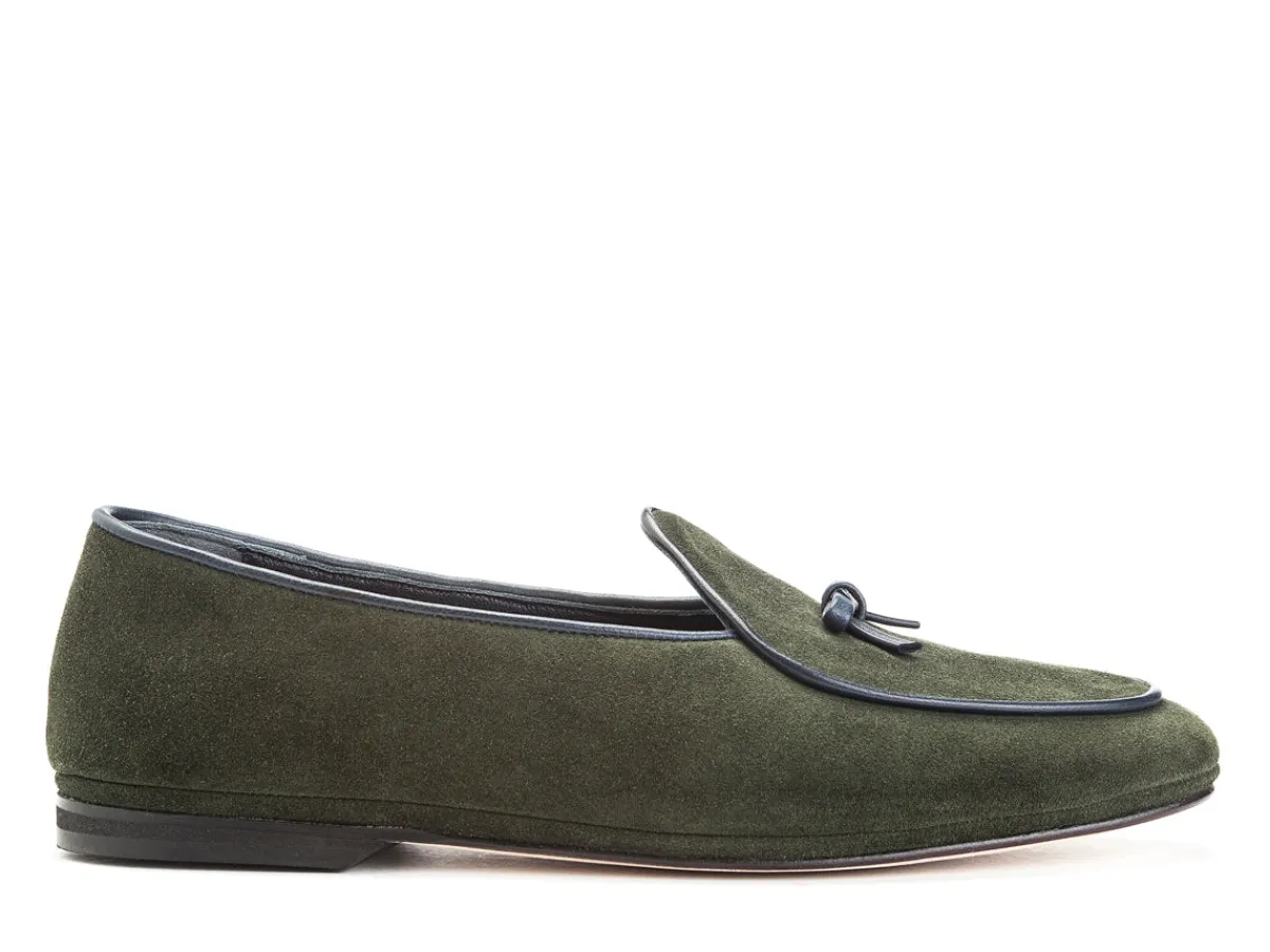Summer Shoes | Slippers<Rubinacci Marphy Loafer Green Velour