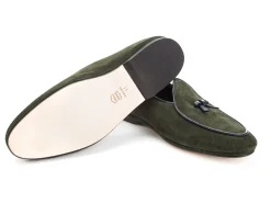 Summer Shoes | Slippers<Rubinacci Marphy Loafer Green Velour