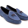 Summer Shoes | Slippers<Rubinacci Marphy Loafer Light Navy Velour