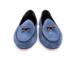 Summer Shoes | Slippers<Rubinacci Marphy Loafer Light Navy Velour