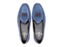 Summer Shoes | Slippers<Rubinacci Marphy Loafer Light Navy Velour