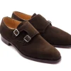Suede | Monk Straps<Crockett & Jones Melbourne Dark Brown Calf Suede