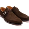Suede | Monk Straps<Crockett & Jones Monkton Dark Brown Suede