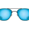 Sunglasses | Eyewear<American Optical Original Pilot Black Blue Mirror Glass Lens Polarised