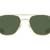 Sunglasses | Eyewear<American Optical Original Pilot Gold Green Glass Lens