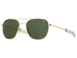 Sunglasses | Eyewear<American Optical Original Pilot Gold Green Glass Lens