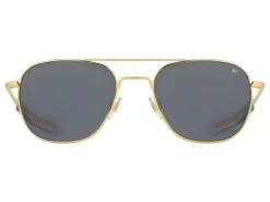 Sunglasses | Eyewear<American Optical Original Pilot Gold Grey Glass Lens
