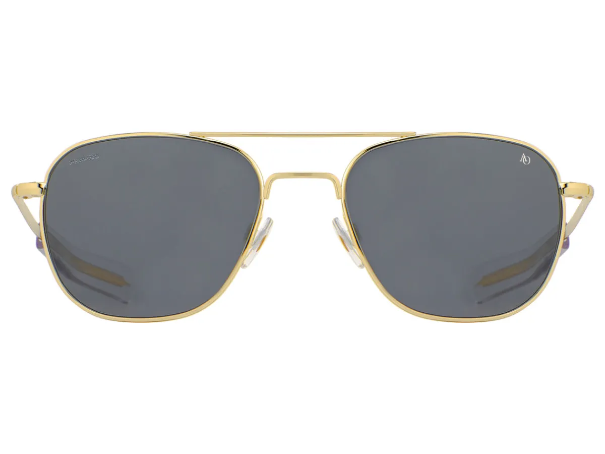 Sunglasses | Eyewear<American Optical Original Pilot Gold Grey Glass Lens Polarised