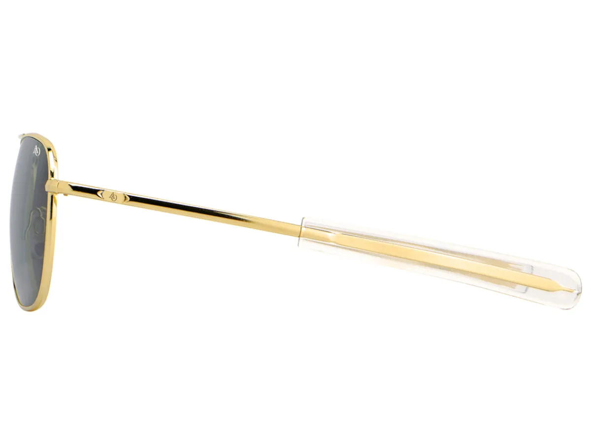 Sunglasses | Eyewear<American Optical Original Pilot Gold Grey Glass Lens Polarised