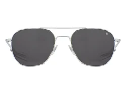 Sunglasses | Eyewear<American Optical Original Pilot Silver Grey Glass Lens