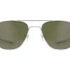 Sunglasses | Eyewear<American Optical Original Pilot Silver Green Glass Lens