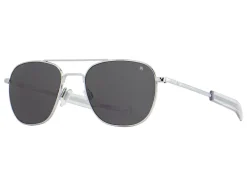 Sunglasses | Eyewear<American Optical Original Pilot Silver Grey Glass Lens