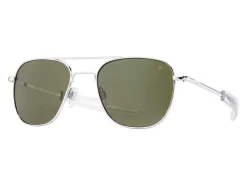 Sunglasses | Eyewear<American Optical Original Pilot Silver Green Glass Lens