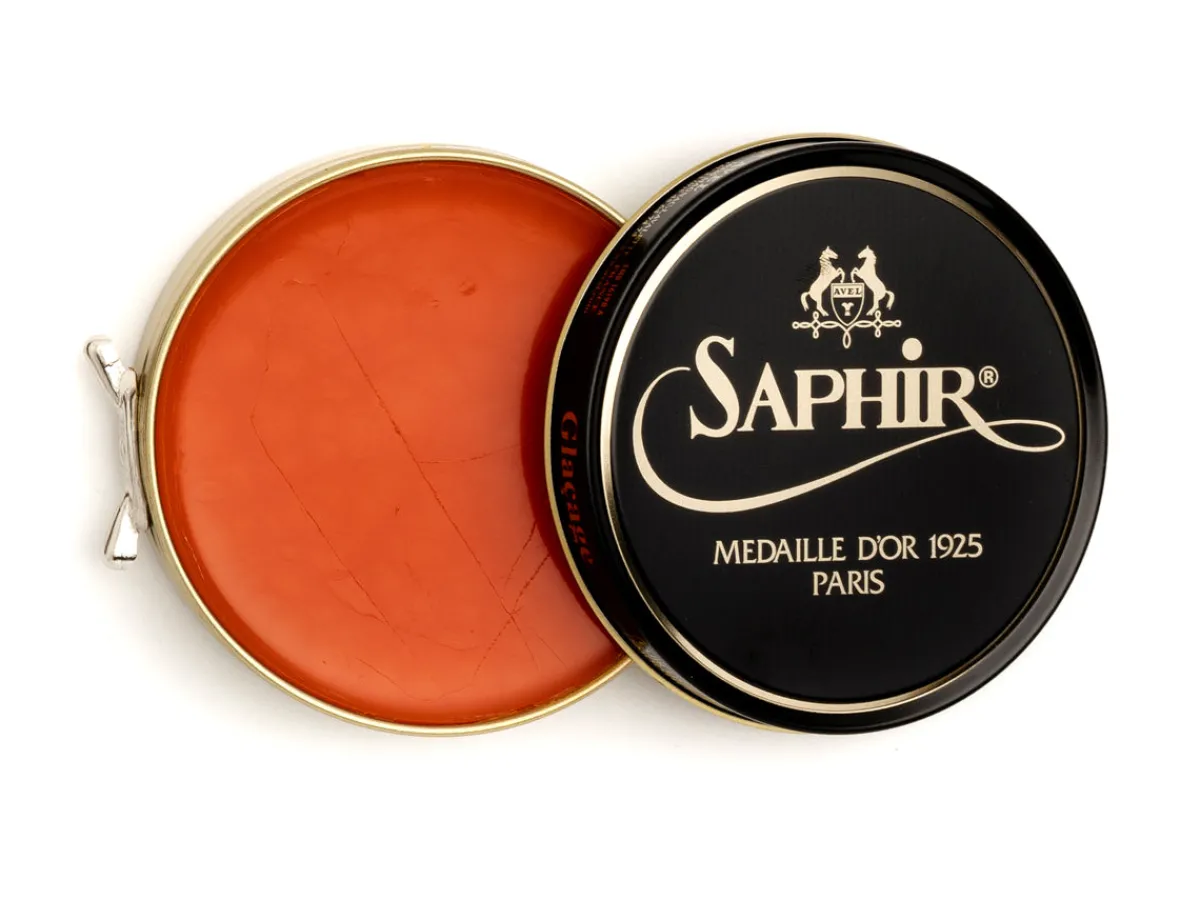 Wax Polishes<Saphir Pate de Luxe Wax Polish 100mL Light Brown