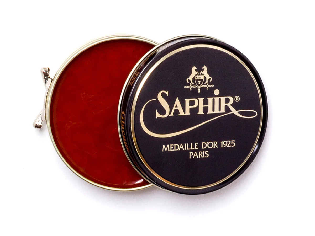 Wax Polishes<Saphir Pate de Luxe Wax Polish 100mL Cognac