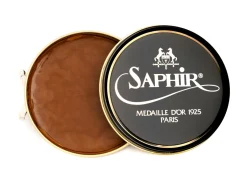 Wax Polishes<Saphir Pate de Luxe Wax Polish 100mL Medium Brown