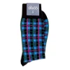 Socks<Corgi Plaid Socks Black & Blue