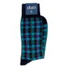 Socks<Corgi Plaid Socks Black & Green