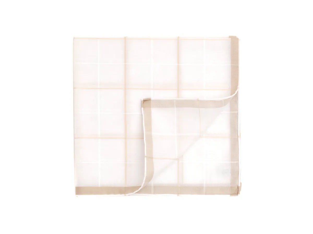 Pocket Squares<Simonnot Godard Quadrille Pocket Square White