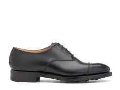 Straight Cap Oxfords | Rubber Soles<Crockett & Jones Radstock Black Calf