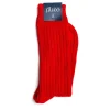 Socks<Corgi Ribbed Socks Red