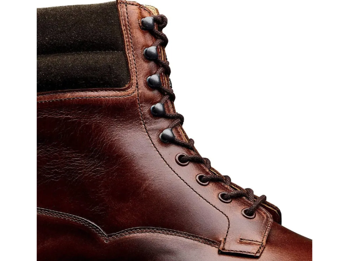 Boots<Crockett & Jones Ross Chocolate Hurricane Hide & Earth Green Suede Collar