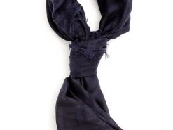 Scarves<Rubinacci Scarf Diamond Pattern Navy