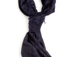 Scarves<Rubinacci Scarf Diamond Pattern Navy