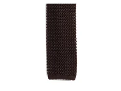Ties<Double Monk Silk Knit Tie Dark Brown