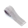 Ties<Double Monk Silk Knit Tie Grey