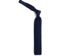 Ties<Double Monk Silk Knit Tie Navy