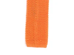 Ties<Double Monk Silk Knit Tie Orange