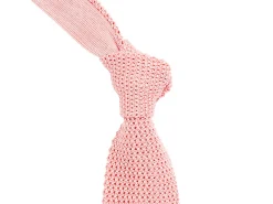 Ties<Double Monk Silk Knit Tie Pink