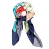 Scarves<Double Monk Silk Patchwork Foulard Floral Navy