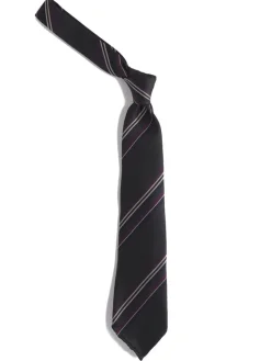 Ties<Tie Your Tie Silk Tie Repp Multi-Stripe Charcoal