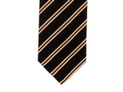 Ties<Double Monk Silk Tie Repp Stripe