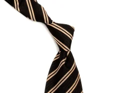 Ties<Double Monk Silk Tie Repp Stripe