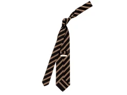 Ties<Double Monk Silk Tie Repp Stripe