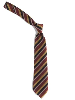 Ties<Tie Your Tie Silk Tie Thin Repp Stripe Red & Gold