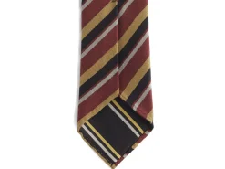 Ties<Tie Your Tie Silk Tie Thin Repp Stripe Red & Gold