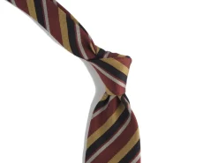 Ties<Tie Your Tie Silk Tie Thin Repp Stripe Red & Gold