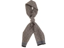 Scarves<Simonnot Godard Silk Wool Ascot Grey