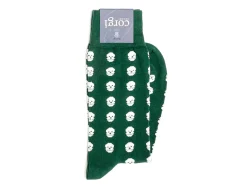 Socks<Corgi Skull Head Socks Green