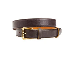 Belts<Il Micio Slim Handmade Calf Leather Belt Brown