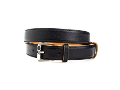 Belts<Il Micio Slim Handmade Calf Leather Belt Black