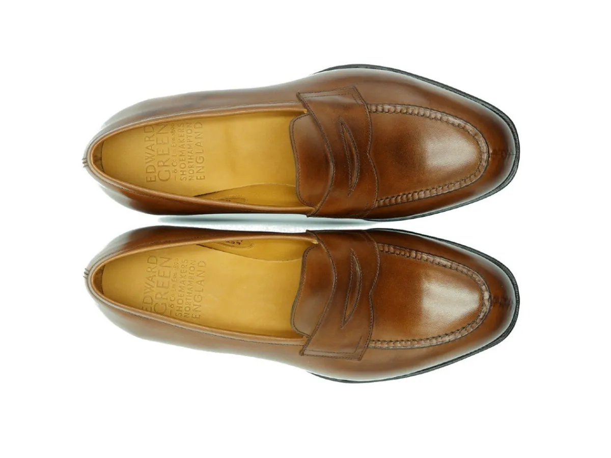 Summer Shoes | Penny Loafers<Edward Green Sloane Burnt Pine Antique Calf
